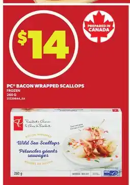 Loblaws PC BACON WRAPPED SCALLOPS, 260 G offer