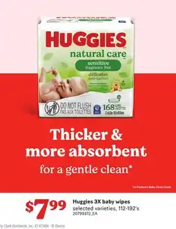Loblaws HUGGIES 3X BABY WIPES, 112-192'S offer