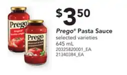 Loblaws PREGO PASTA SAUCE, 645 mL offer