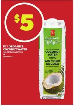 Loblaws PC ORGANICS COCONUT WATER, 1 L offer