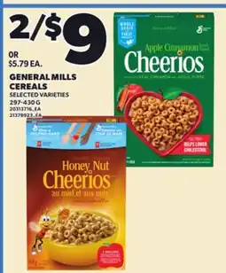 Loblaws GENERAL MILLS CEREALS, 297-430 G offer