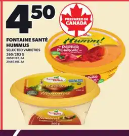 Loblaws FONTAINE SANTÉ HUMMUS, 260/283 G offer