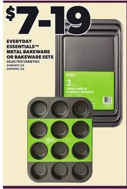 Loblaws EVERYDAY ESSENTIALS METAL BAKEWARE OR BAKEWARE SETS offer