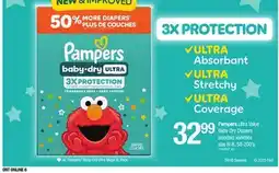 Loblaws PAMPERS ULTRA VALUE BABY FRY DIAPERS, 58-200'S offer