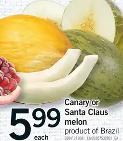 Fortinos CANARY OR SANTA CLAUS MELON offer