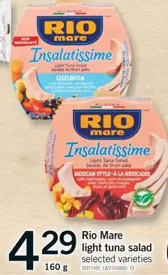 Fortinos RIO MARE LIGHT TUNA SALAD, 160 G offer