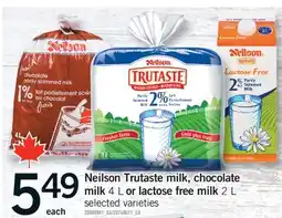 Fortinos NEILSON TRUTASTE MILK, CHOCOLATE MILK 4 L OR LACTOSE FREE MILK 2 L offer