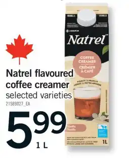 Fortinos NATREL FLAVOURED COFFEE CREAMER, 1 L offer