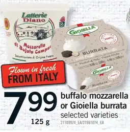 Fortinos BUFFALO MOZZARELLA OR GIOIELLA BURRATA, 125 G offer