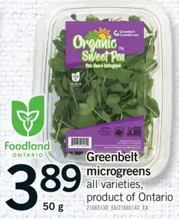 Fortinos GREENBELT MICROGREENS, 50 G offer