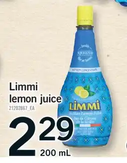 Fortinos LIMMI LEMON JUICE, 200 mL offer