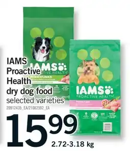 Fortinos IAMS PROACTIVE HEALTH DRY DOG FOOD, 2.72-3.18 KG offer