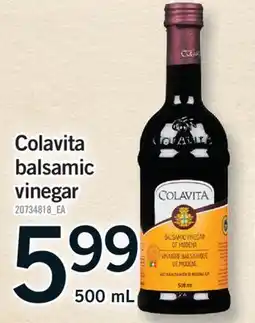 Fortinos COLAVITA BALSAMIC VINEGAR, 500 ML offer