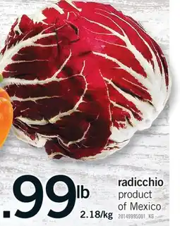 Fortinos RADICCHIO offer