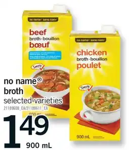 Fortinos NO NAME BROTH, 900 ML offer