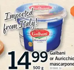 Fortinos GALBANI OR AURICCHIO MASCARPONE, 500 G offer