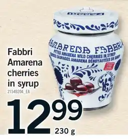 Fortinos FABBRI AMARENA CHERRIES IN SYRUP, 230 G offer
