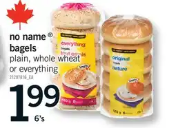 Fortinos NO NAME BAGELS, 6'S offer