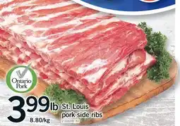 Fortinos ST. LOUIS PORK SIDE RIBS offer