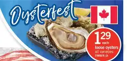 Fortinos LOOSE OYSTERS offer