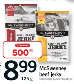 Fortinos MCSWEENEY BEEF JERKY, 125 G offer