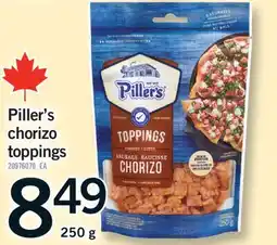 Fortinos PILLER'S CHORIZO TOPPINGS, 250 G offer