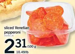 Fortinos SLICED VENETIAN PEPPERONI offer