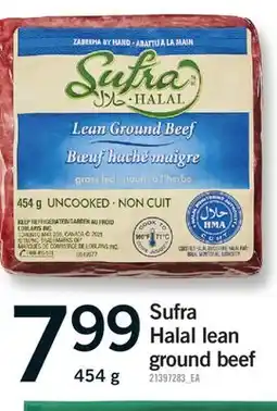 Fortinos SUFRA HALAL LEAN GROUND BEEF, 454G offer