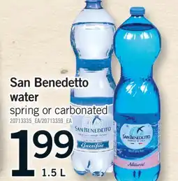 Fortinos SAN BENEDETTO WATER, 1.5 L offer