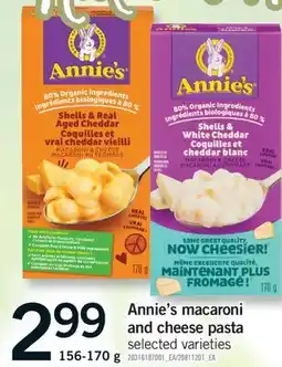 Fortinos ANNIE'S MACARONI AND CHEESE PASTA, 156-170 g offer