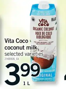 Fortinos VITA COCO COCONUT MILK, 1L offer