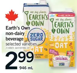 Fortinos EARTH'S OWN NON-DAIRY BEVERAGE, 946 mL offer
