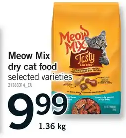 Fortinos MEOW MIX DRY CAT FOOD, 1.36 KG offer