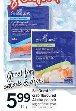 Fortinos SEAQUEST CRAB FLAVOURED ALASKA POLLOCK, 454 G offer
