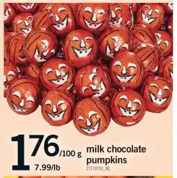 Fortinos MILK CHOCOLATE PUMPKINS offer