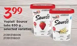Fortinos YOPLAIT SOURCE TUBS, 630 G offer