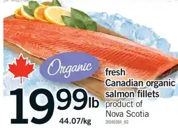 Fortinos FRESH CANADIAN ORGANIC SALMON FILLETS offer