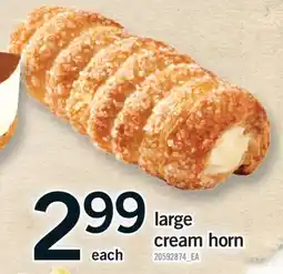 Fortinos LARGE CREAM HORN offer