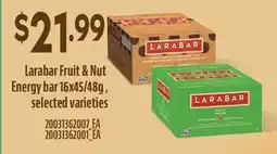 Fortinos LARABAR FRUIT & NUT ENERGY BAR, 16X45/48G offer