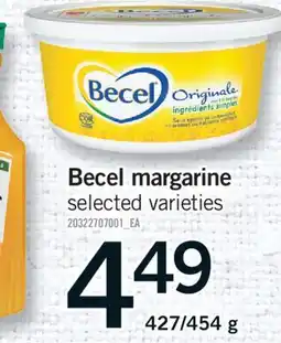 Fortinos BECEL MARGARINE, 427/454 G offer