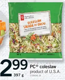 Fortinos PC COLESLAW, 397 g offer