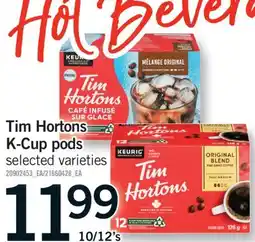 Fortinos TIM HORTONS K-CUP PODS, 10/12's offer