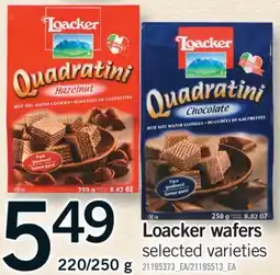 Fortinos LOACKER WAFERS, 220/250 G offer