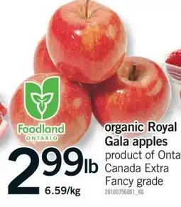 Fortinos ORGANIC ROYAL GALA APPLES offer