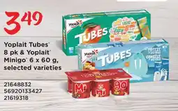 Fortinos YOPLAIT TUBES 8 PK & YOPLAIT MINIGO 6 X 60 G offer