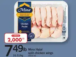 Fortinos Mina Halal split chicken wings offer