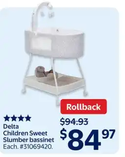 Walmart Delta Children Sweet Slumber bassinet offer