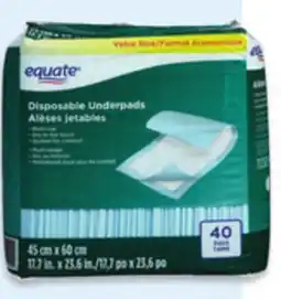 Walmart Disposable underpads 40-pack offer