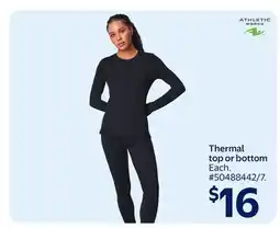 Walmart Thermal top or bottom offer