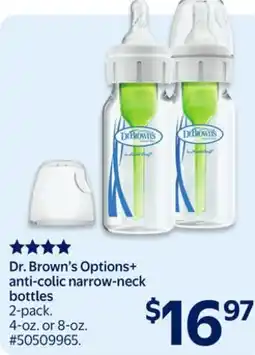 Walmart Dr. Brown's Options+ anti-colic narrow-neck bottles offer